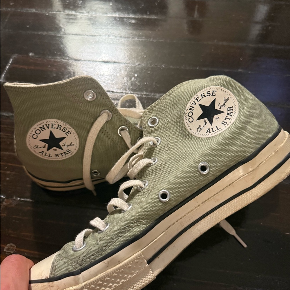 Converse Khaki High-Top Sneakers